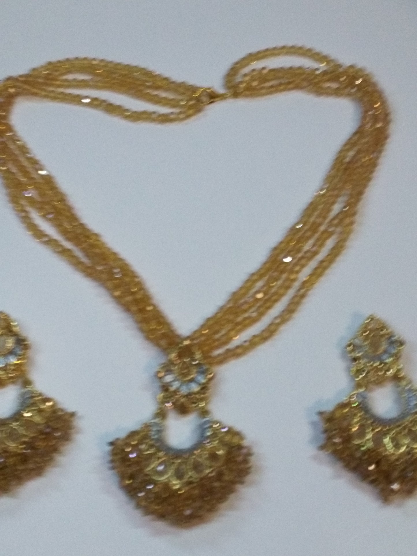 Trapezoid Crystal Earrings & Pendant Set - NATASHAHS