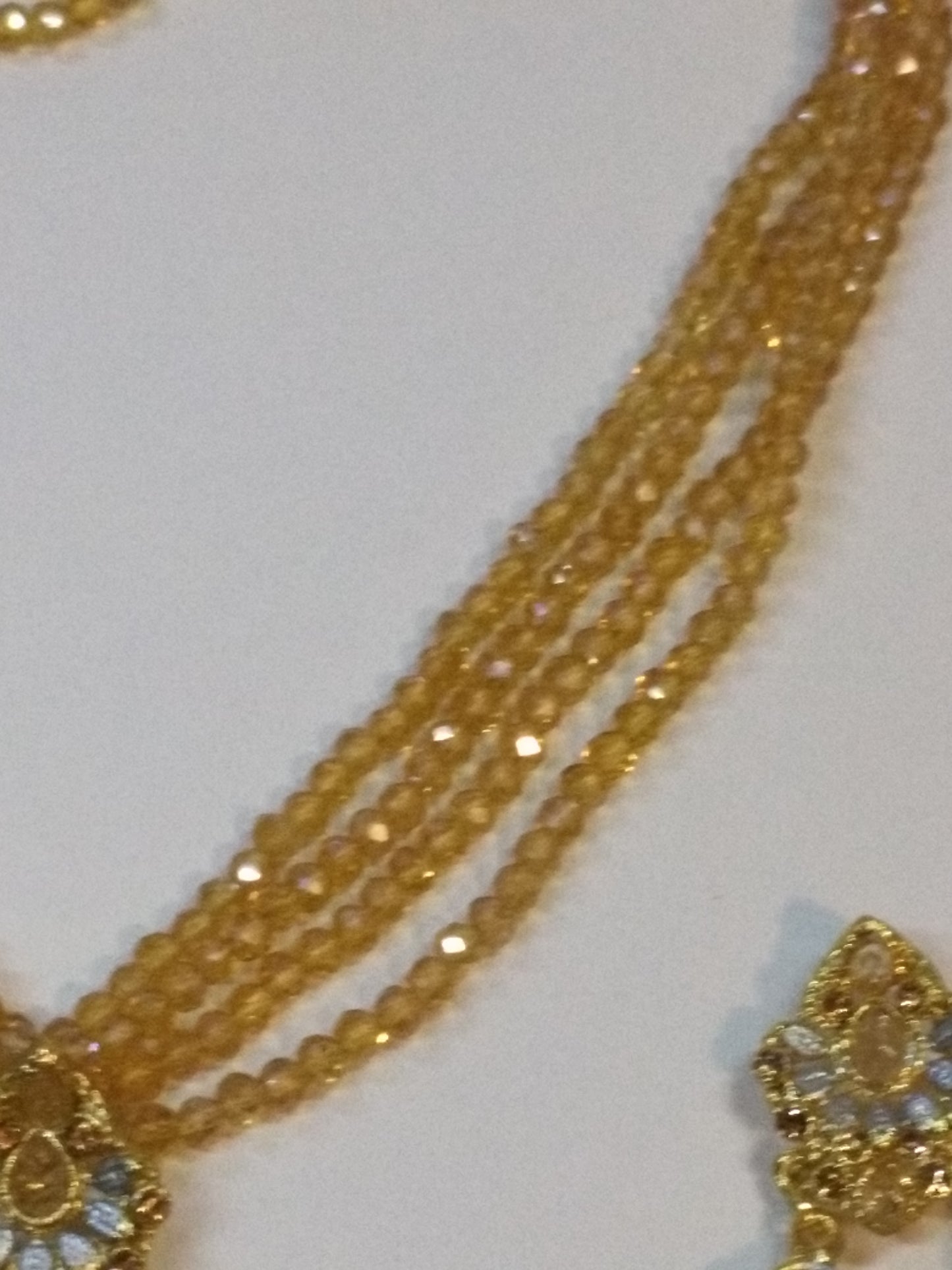 Trapezoid Crystal Earrings & Pendant Set - NATASHAHS