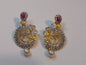 Baubles & Bells Earrings with pink stones & zircons - NATASHAHS