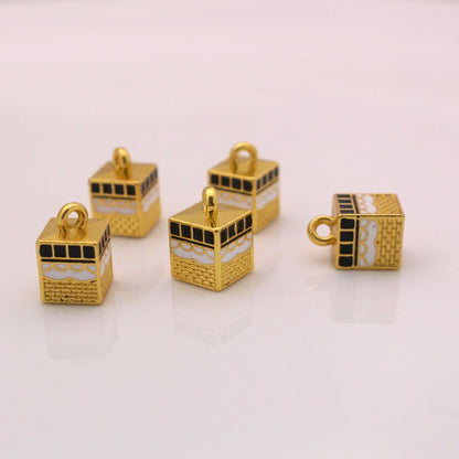 Islam muslim kaaba in mecca pendant muslim gold-plated kaaba pendant with chain - NATASHAHS