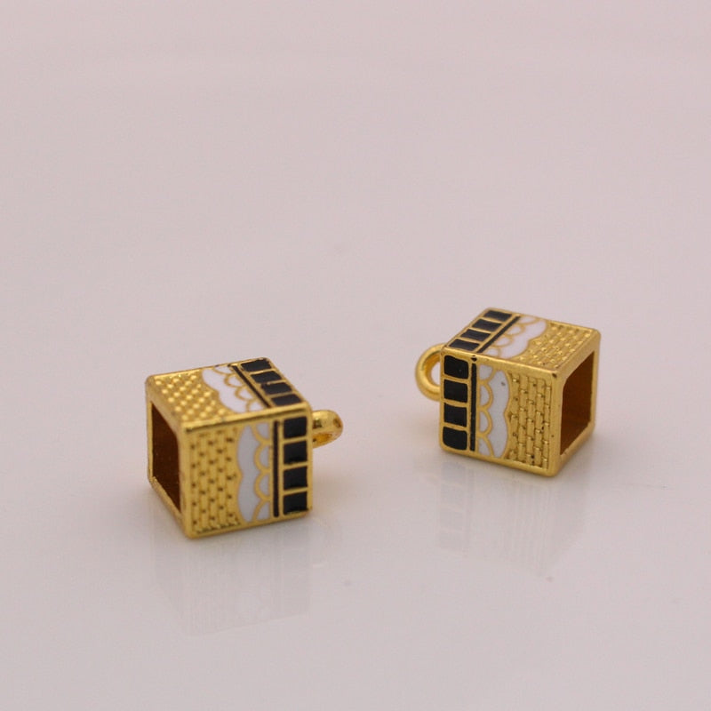 Islam muslim kaaba in mecca pendant muslim gold-plated kaaba pendant with chain - NATASHAHS