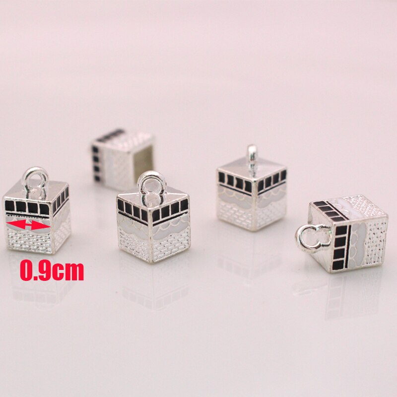 Islam muslim kaaba in mecca pendant muslim silver-plated kaaba pendant with chain