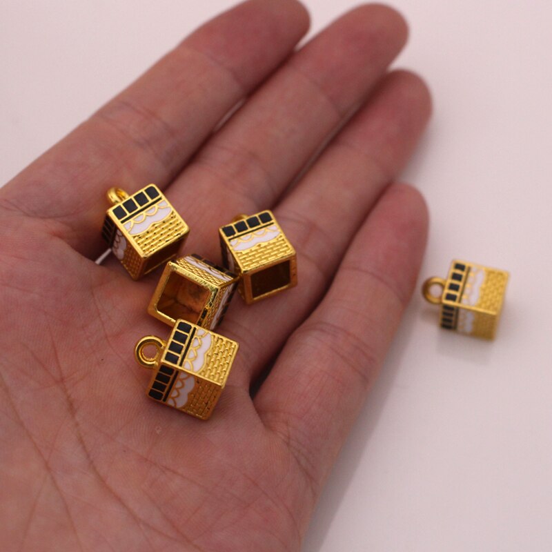 Islam muslim kaaba in mecca pendant muslim gold-plated kaaba pendant with chain - NATASHAHS