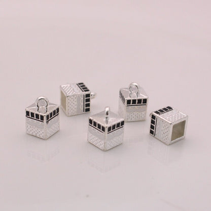 Islam muslim kaaba in mecca pendant muslim silver-plated kaaba pendant with chain