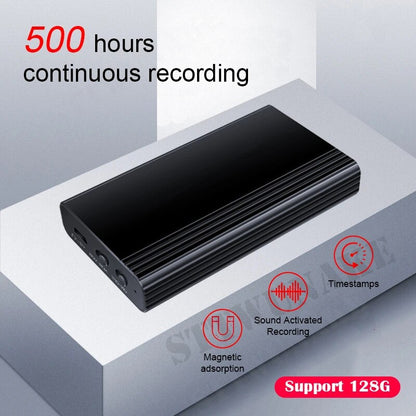 Mini voice activated recorder 500hours digital recording device professional sound dictaphone audio micro record portable small