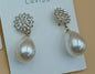 Pearl White Drop Dangles - NATASHAHS