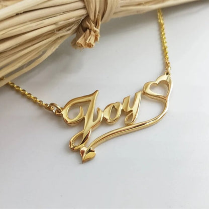 Personalized Flower Name Necklaces For Women Girl Favorite Jewelry Custom Musical Note Heart Nameplate Beauty Necklace - NATASHAHS