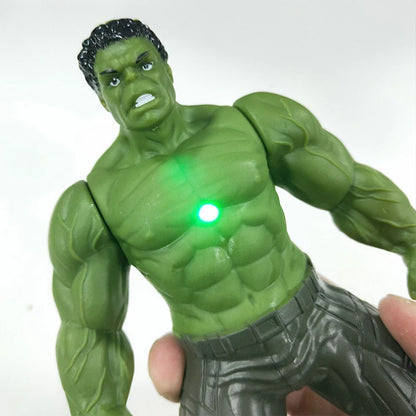 Hulk Anime Action Figure Toy Children Christmas Gift Spider Man k Pvc Movable Luminous Doll Collection Model Boys Kids Toy - NATASHAHS