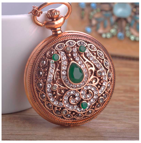 Turkish Quartz Pocket Watch Necklace - NATASHAHS