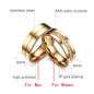 Wedding Bands Rings for Women / Men Love Gift Gold-color Stainless Steel CZ Promise Couple Jewelry - NATASHAHS