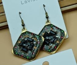 Square Dial Earrings - NATASHAHS