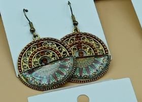 Round Dial Earrings - NATASHAHS