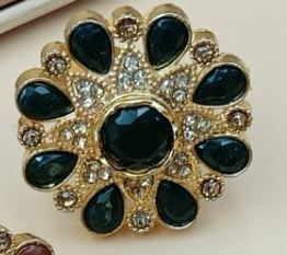 Chrysanthemum flower & Square Earrings of 1.25 inch - NATASHAHS