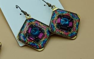 Square Dial Earrings - NATASHAHS
