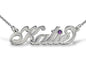 Carrie style name necklace with Swarovski crystal - NATASHAHS