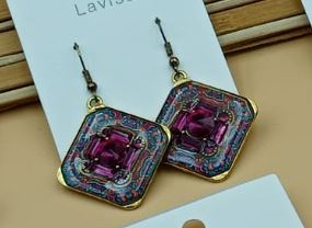 Square Dial Earrings - NATASHAHS