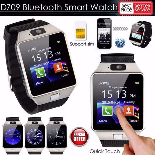 DZ09 Bluetooth Smart Watch 2G GSM SIM Phone Call Support TF Card Camera Wrist Watch - NATASHAHS