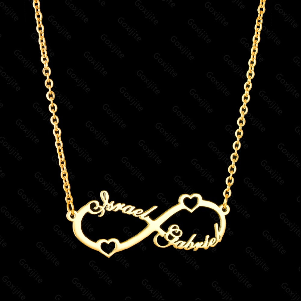 Personalized Gold Stainless Steel Custom Name Necklace - NATASHAHS