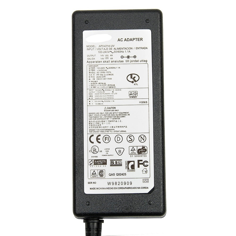 14V 4A LCD Monitor AC Power Adapter For Samsung SyncMaster 770TFT 17" SMT-170QN 570S TFT 180T 18" Charger for Laptop PC Computer - NATASHAHS