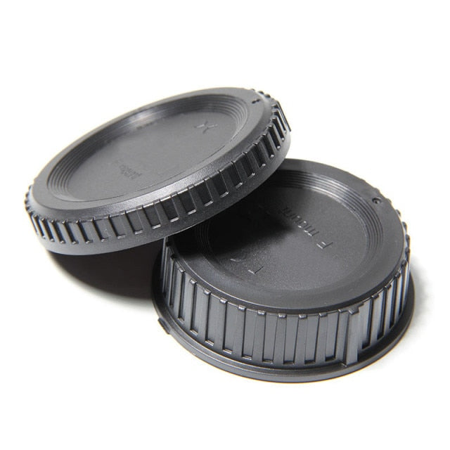camera Body cap + Rear Lens Cap for Canon nikon Sony NEX for Pentax Olympus Micro M4/3 Panasonic M42 FD Camera Mount - NATASHAHS