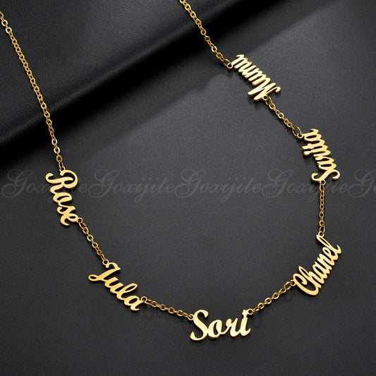 Personalized 6 Name Necklace Pendant - NATASHAHS