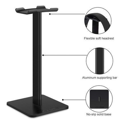 Headphone Stand Headset Holder Aluminum Supporting Bar Flexible Headrest ABS Solid Base for Bose QC15 QC25 QC35 700 Headphones