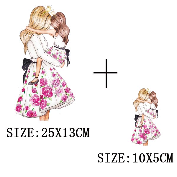 Russian Mom&Father Patches For Clothing DIY T-shirt Patches Iron On Heat Transfers Daughter&Son Thermal Sticker On Clothes - NATASHAHS