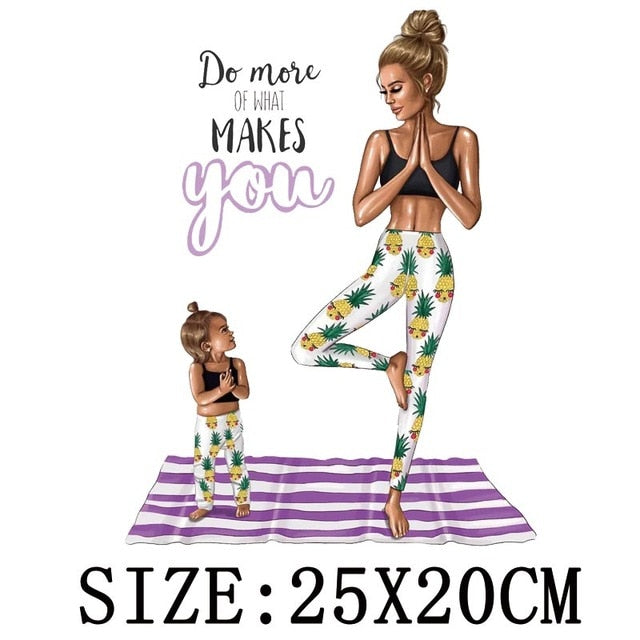 Russian Mom&Father Patches For Clothing DIY T-shirt Patches Iron On Heat Transfers Daughter&Son Thermal Sticker On Clothes - NATASHAHS