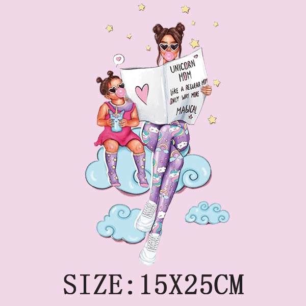 Fashion Lady Thermo Transfer Sticker On Clothes Vogue Girl Iron On Patches For Clothing DIY Washable T-shirt Clothes Sticker Set - NATASHAHS