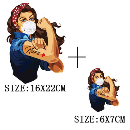 Iron On Patches for Clothing Fashion Girl Thermal Sticker On Clothes DIY A-level Washable Beauty Girl Patches Clothes Appliqued - NATASHAHS