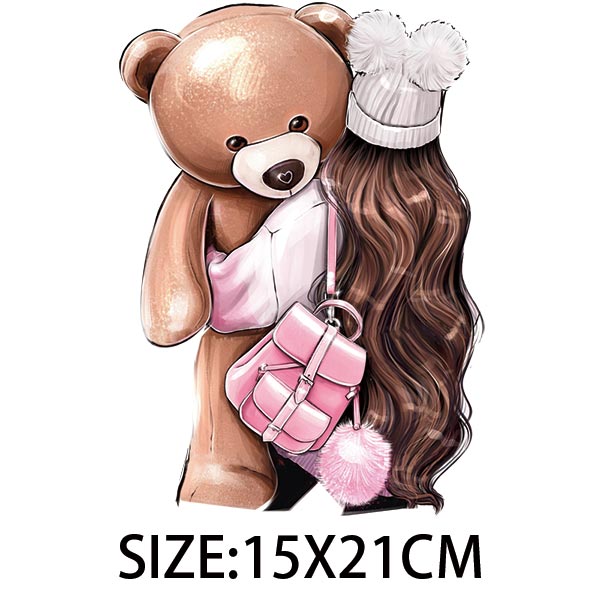 Iron On Patches for Clothing Fashion Girl Thermal Sticker On Clothes DIY A-level Washable Beauty Girl Patches Clothes Appliqued - NATASHAHS