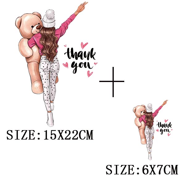 Iron On Patches for Clothing Fashion Girl Thermal Sticker On Clothes DIY A-level Washable Beauty Girl Patches Clothes Appliqued - NATASHAHS