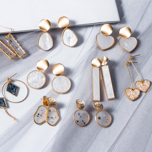 Natashahs Statement Drop Earrings For Women Fashion Vintage Geometric Long Dangle Earrings - NATASHAHS