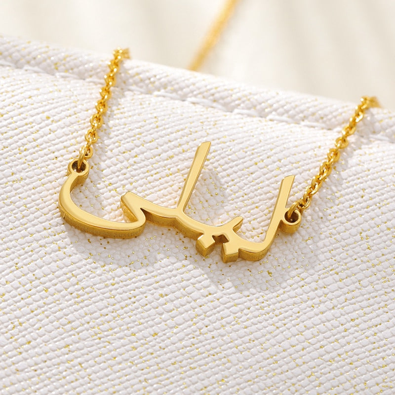Custom Japanese Katakana Name Necklace Personalized Korean Hebrew Arabic Hindi Pendant Necklace Any Language Can Be Made - NATASHAHS