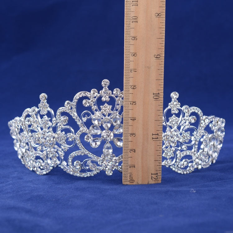 Luxury Crystal Rhinestones Royal Princess Bridal Tiaras Crown Rhinestone Pageant Crowns Bride Headbands Wedding Hair Accessories - NATASHAHS