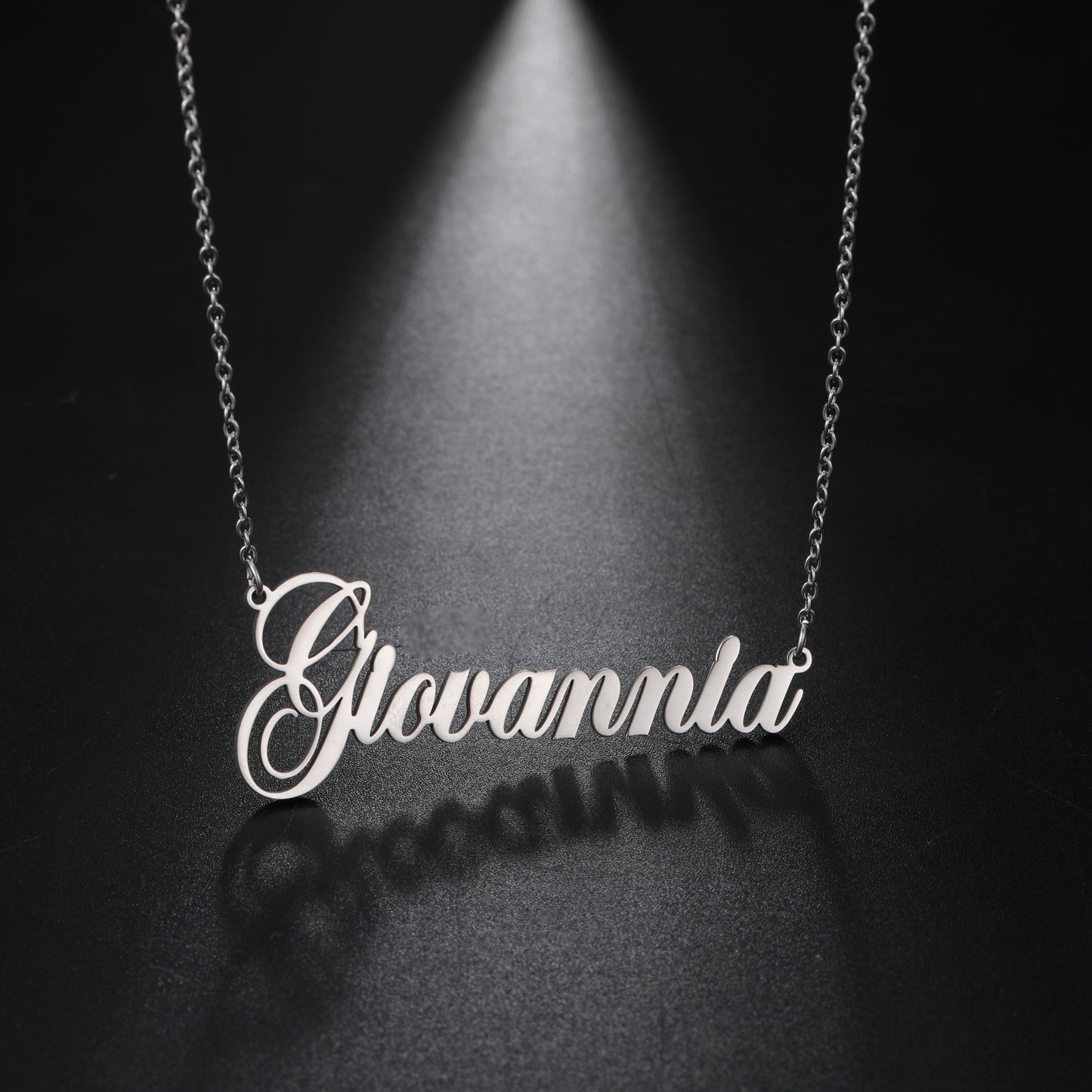 Custom Name Necklace Personalized Steel Color Stainless Steel Necklaces For Women Man Customized Jewelry - NATASHAHS