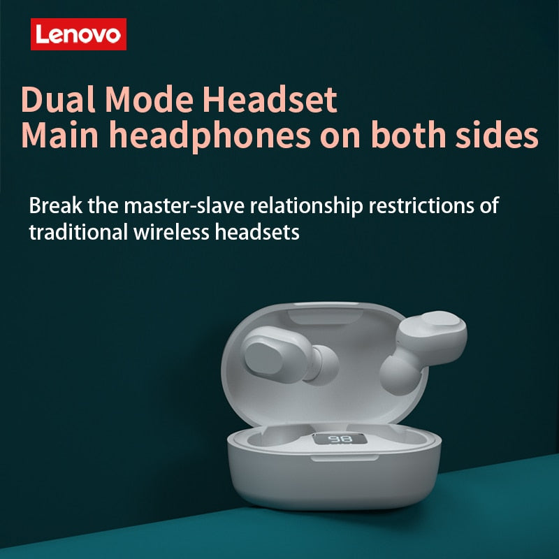 Original Lenovo XT91 TWS Earphone Wireless Bluetooth Headphones AI Control Gaming Headset Stereo bass With Mic Noise Reduction - NATASHAHS
