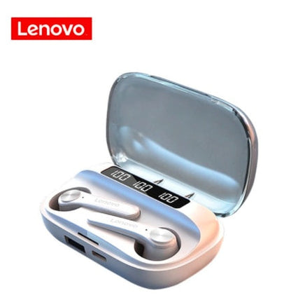 Écouteurs sans fil Lenovo QT81 TWS d'origine, oreillettes stéréo de sport étanches avec microphone, oreillettes Bluetooth