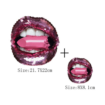 Print Lips Patches For Clothes Heat Transfer Thermal Stickers DIY Washable T-Shirts Iron On Transfer  Girls Lips Patches - NATASHAHS