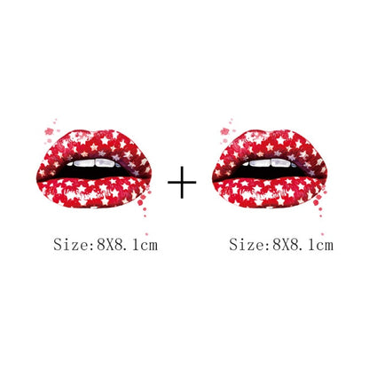 Print Lips Patches For Clothes Heat Transfer Thermal Stickers DIY Washable T-Shirts Iron On Transfer  Girls Lips Patches - NATASHAHS