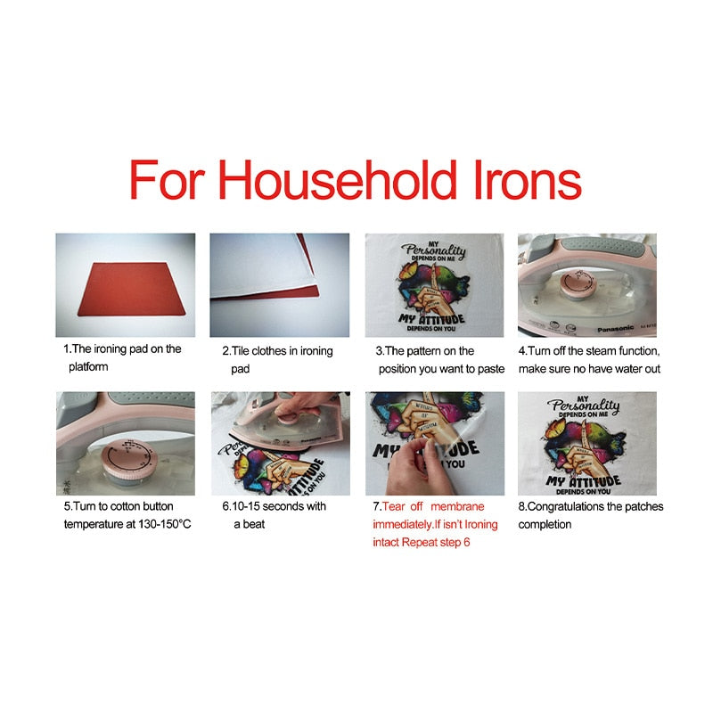 Print Lips Patches For Clothes Heat Transfer Thermal Stickers DIY Washable T-Shirts Iron On Transfer  Girls Lips Patches - NATASHAHS