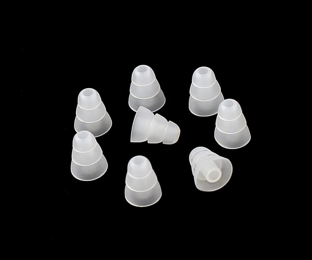 1 Pair Replacement Triple Flange Ear Tips Earbuds Silicone For Most in Ear Headphones for Sony Senso Powerbeats Jaybird etc - NATASHAHS