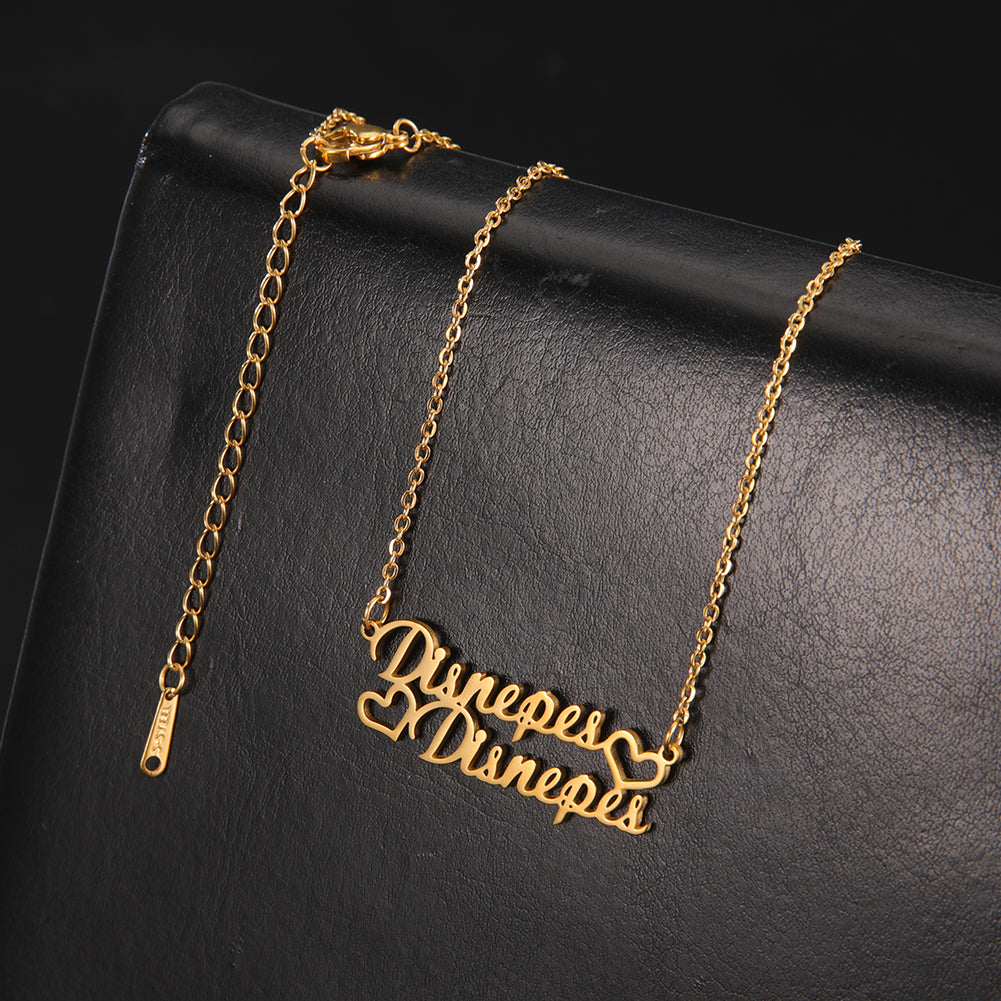 Custom Name Necklace Personalized Steel Color Stainless Steel Necklaces For Women Man Customized Jewelry - NATASHAHS