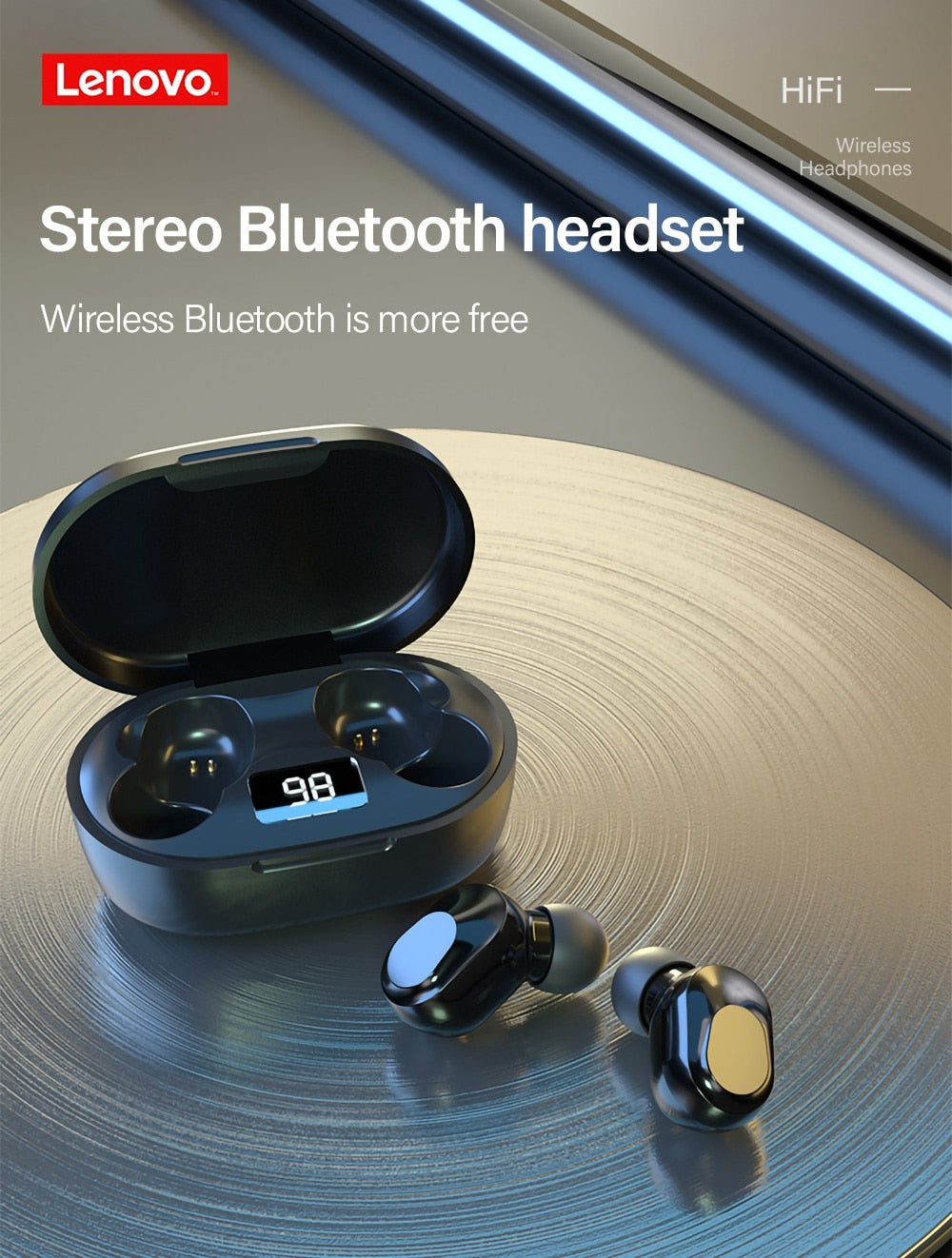 Original Lenovo XT91 TWS Earphone Wireless Bluetooth Headphones with Control Gaming Headset Stereo bass With Mic Noise Reduction - NATASHAHS
