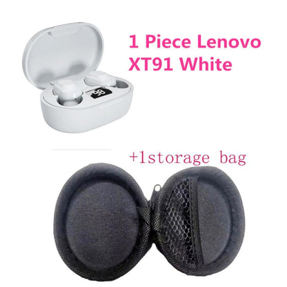 Original Lenovo XT91 TWS Earphone Wireless Bluetooth Headphones with Control Gaming Headset Stereo bass With Mic Noise Reduction - NATASHAHS