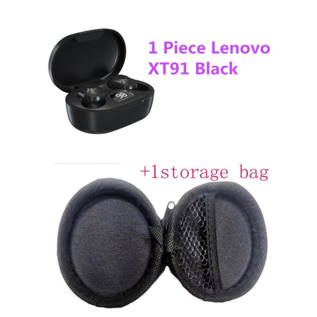 Original Lenovo XT91 TWS Earphone Wireless Bluetooth Headphones with Control Gaming Headset Stereo bass With Mic Noise Reduction - NATASHAHS