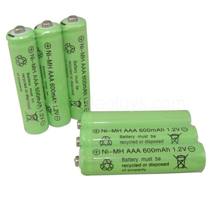 4 pcs / lot 1.2v 600mah AAA remote control toy rechargeable NI-MH rechargeable battery AAA 1.2V 600mAh