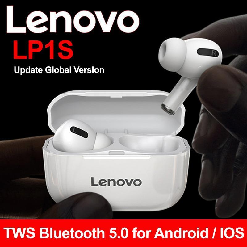 Lenovo LP1S Bluetooth Earphone HD Stereo noise cancelling Wireless Headset Sports TWS Earbuds HiFi With Mic Wireless earbuds - NATASHAHS