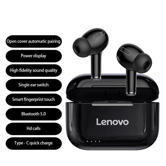 Lenovo LP1S Bluetooth Earphone HD Stereo noise cancelling Wireless Headset Sports TWS Earbuds HiFi With Mic Wireless earbuds - NATASHAHS