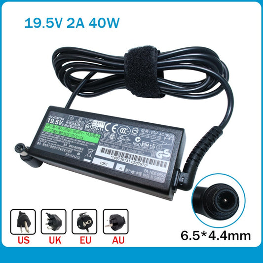 19.5V 2A 40W AC Laptop Adapter Charger Power Supply For Sony VGP-AC19V39 VGP-AC19V40 VGP-AC19V47 VGP-AC19V57AC19V57 PA-1400-06SN - NATASHAHS